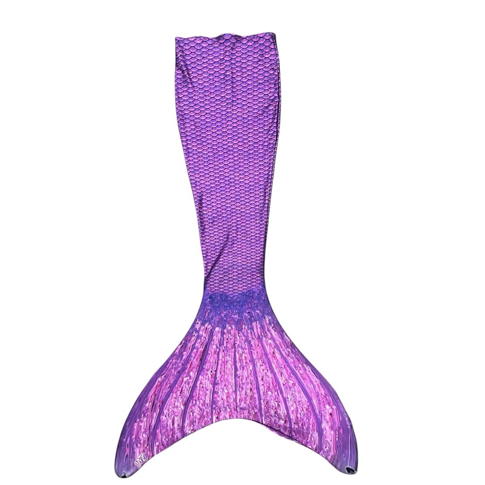FunFin Custom Shimmering Purple Mermaid Tail w/ insert - Sz Adult XS